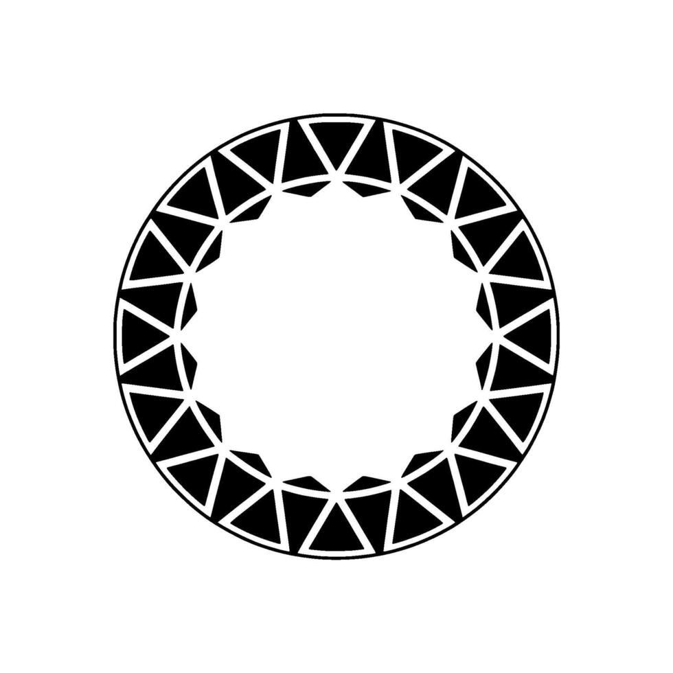 Geometric Circle, Minimalist , Black White Abstraction vector
