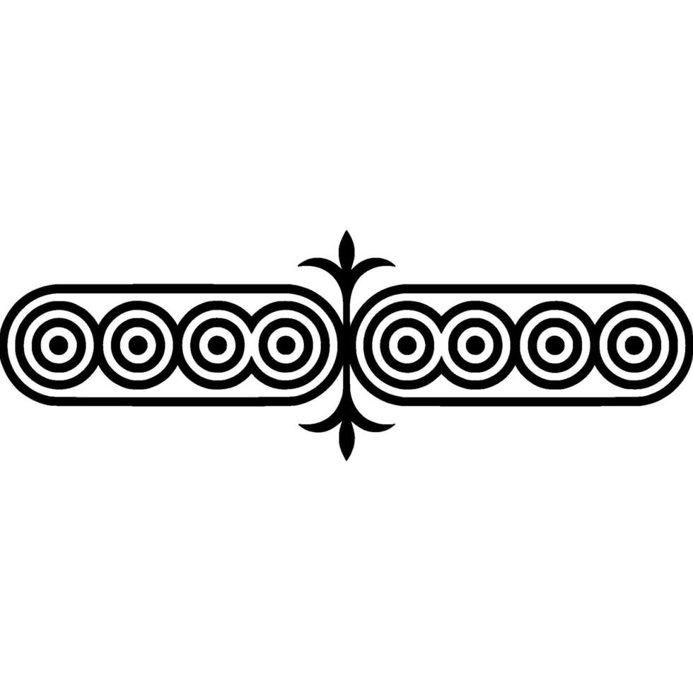 Geometric Deco Border, Stylized Circle Ornament vector