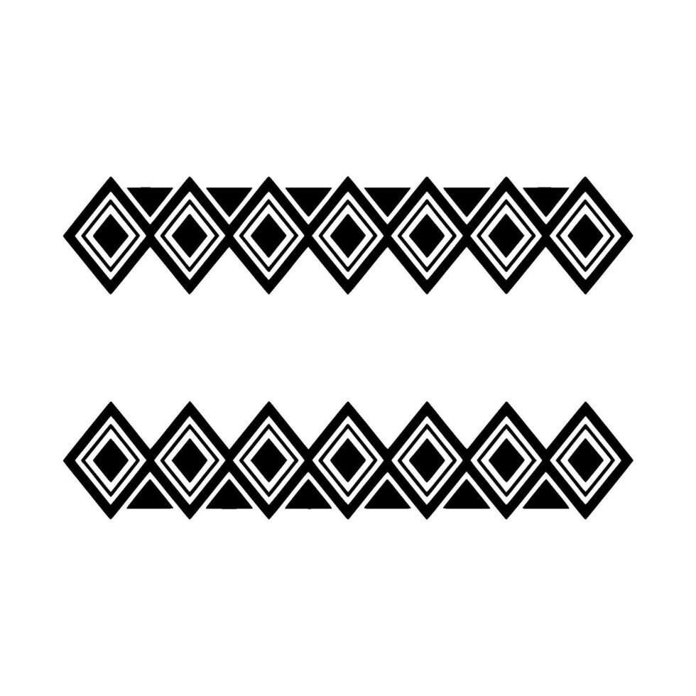 Geometric Diamond Border, Minimalist - Monochrome vector