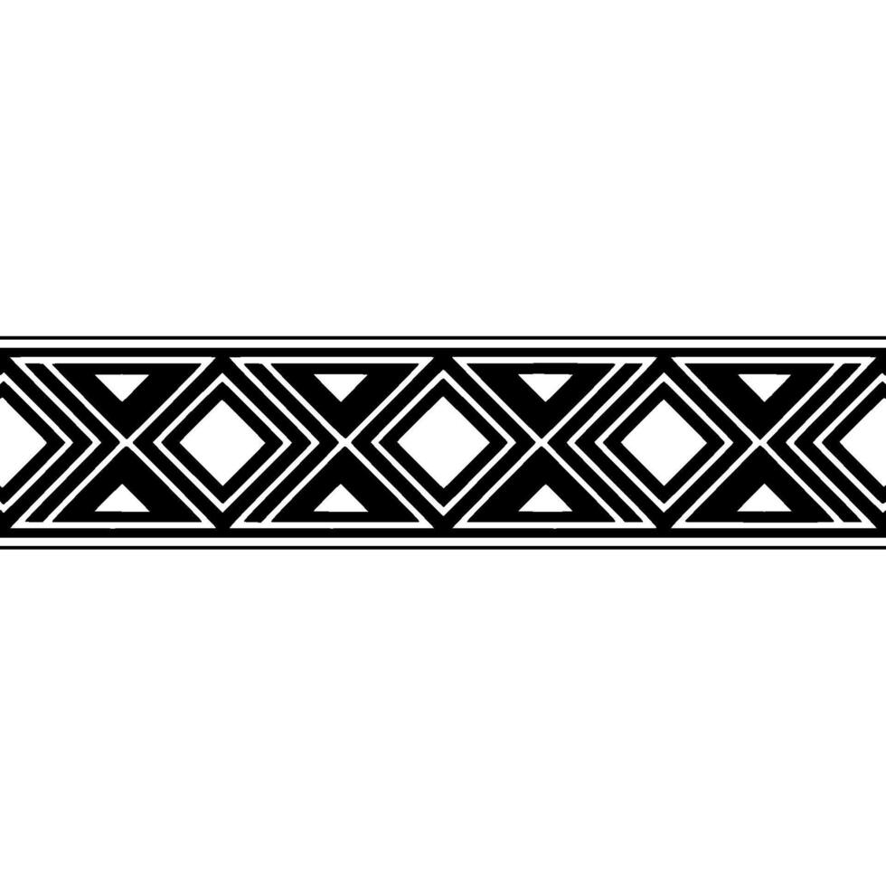 Geometric Deco Border, Black and White Pattern - Art deco vector