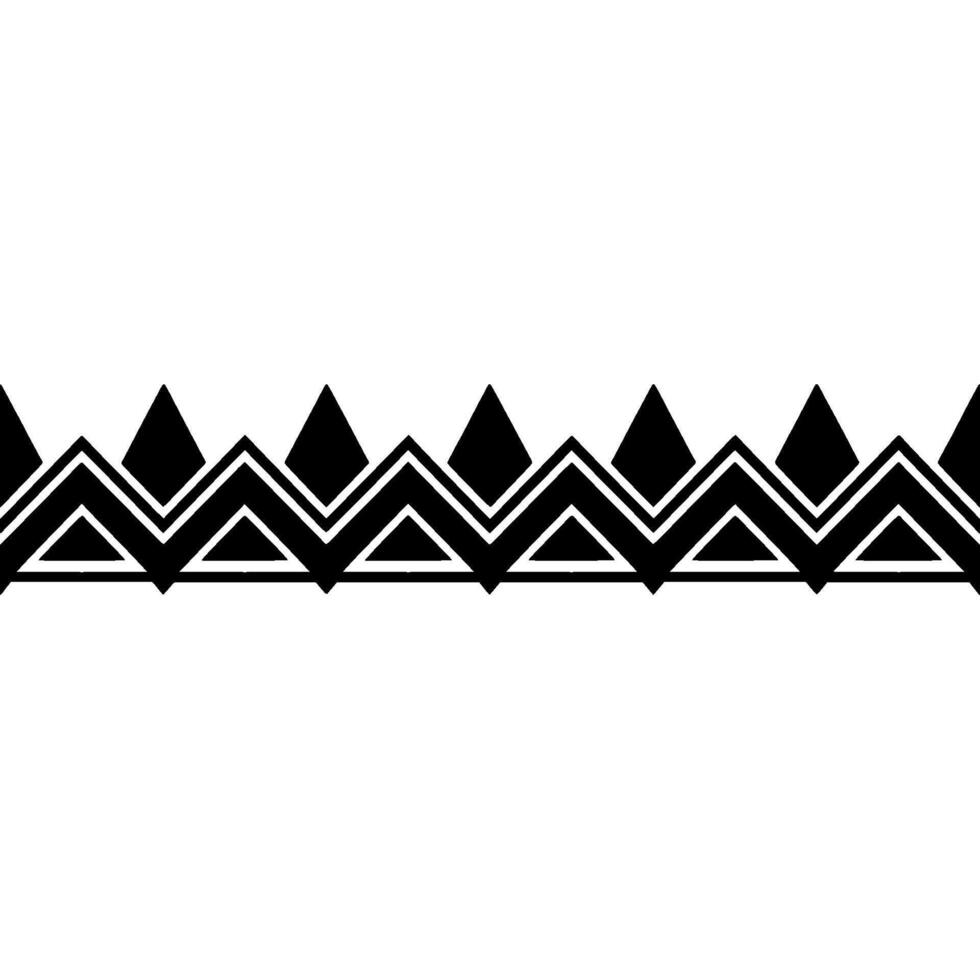 Geometric Wave Border, Minimalist, Triangle vector
