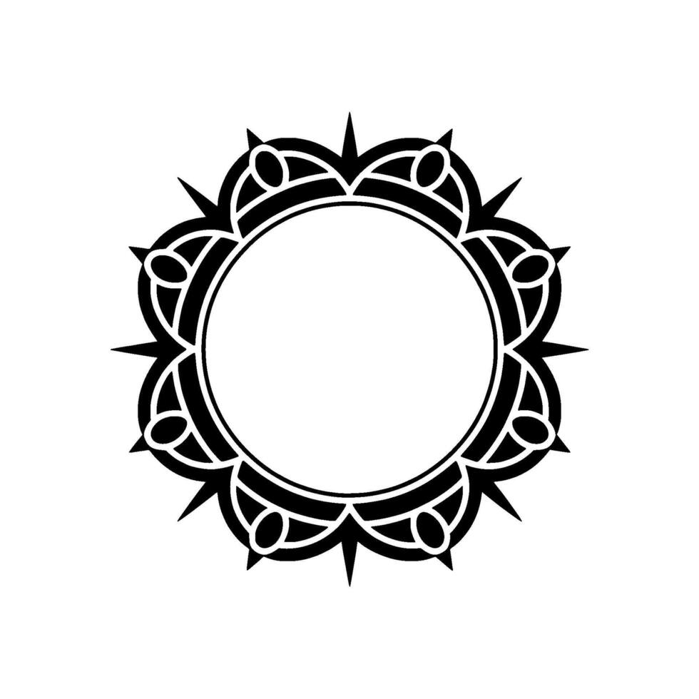 Celtic Circle Frame, Intricate , Vintage Aesthetic vector