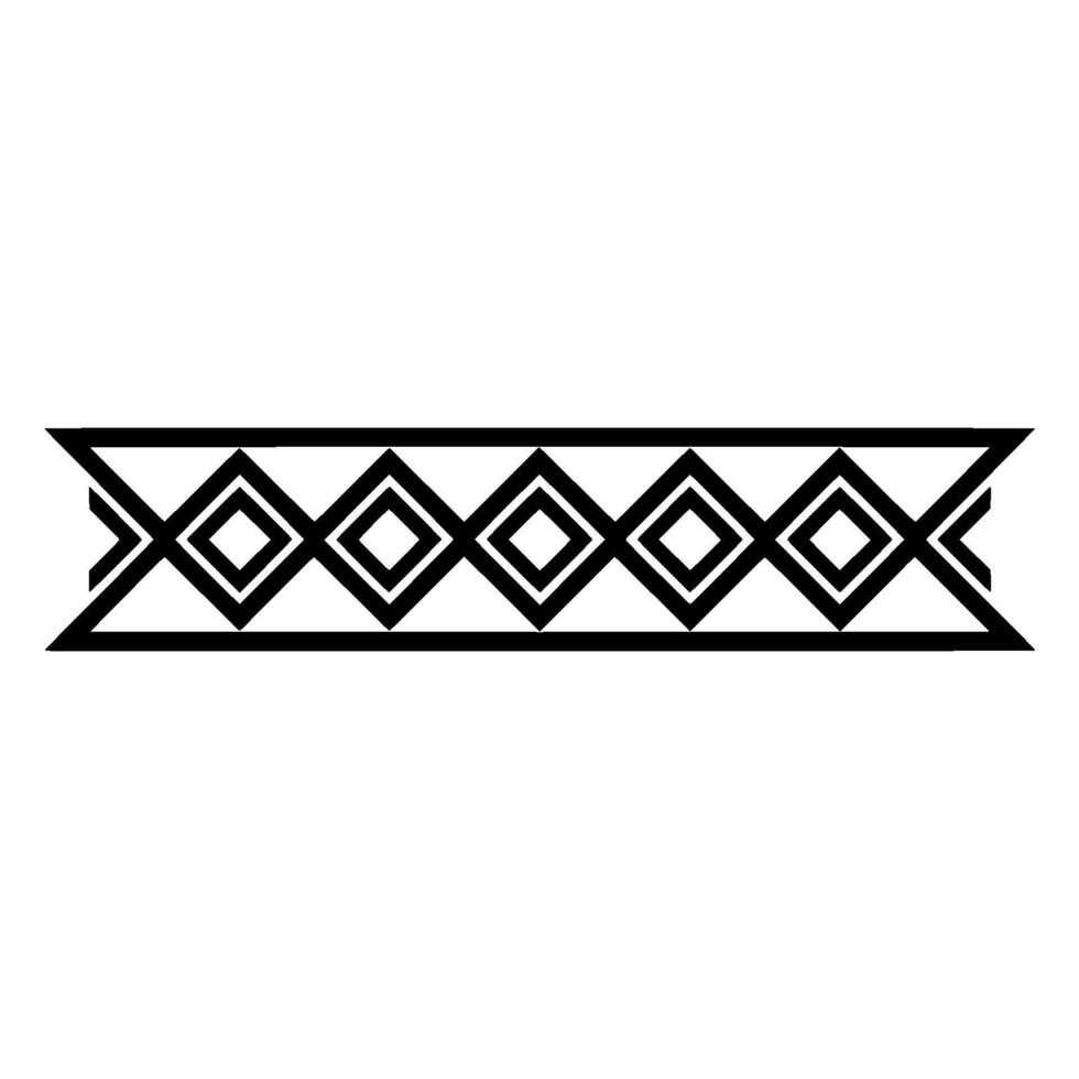 Geometric Tribal Border, Minimalist - Flatlay vector