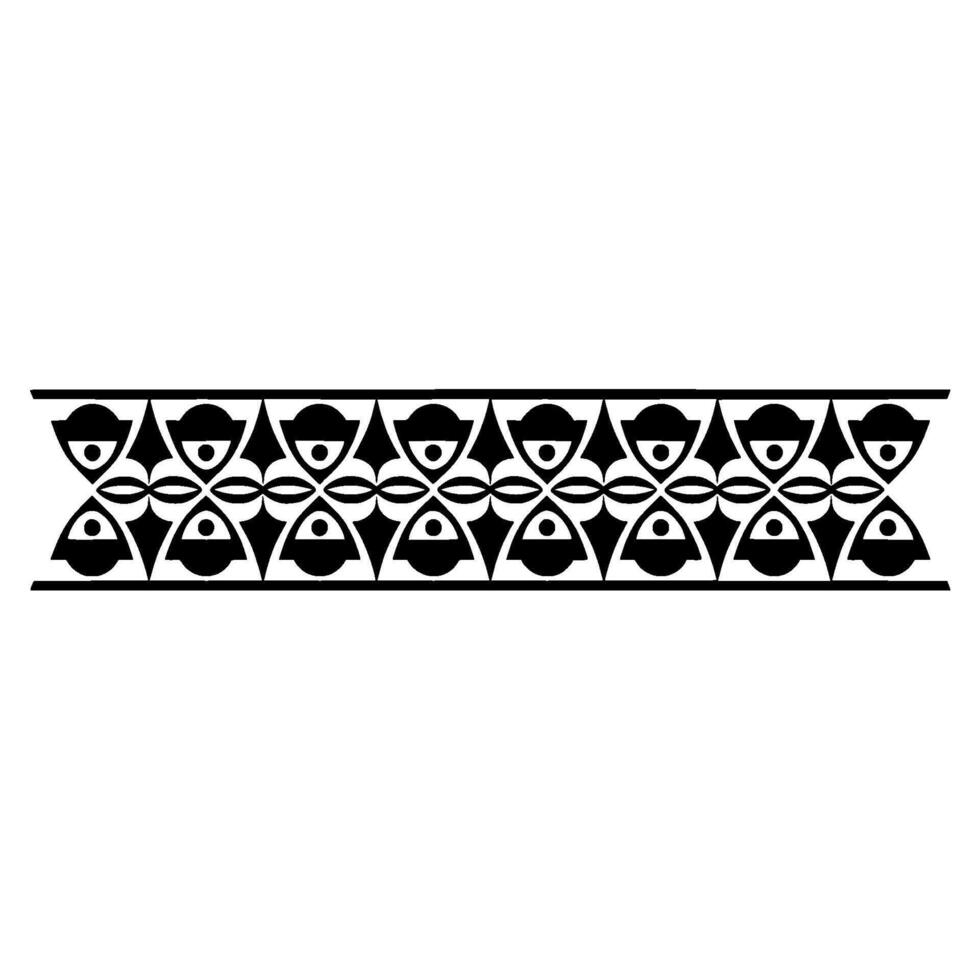 Geometric Tribal Border, Minimalist, alternate version 37 vector
