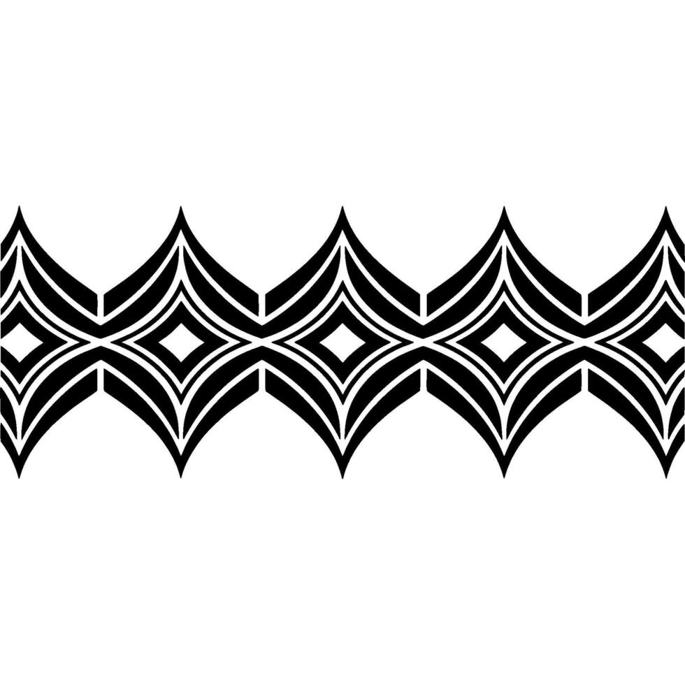 Geometric Wave Border, Art Deco Pattern, Minimalist vector