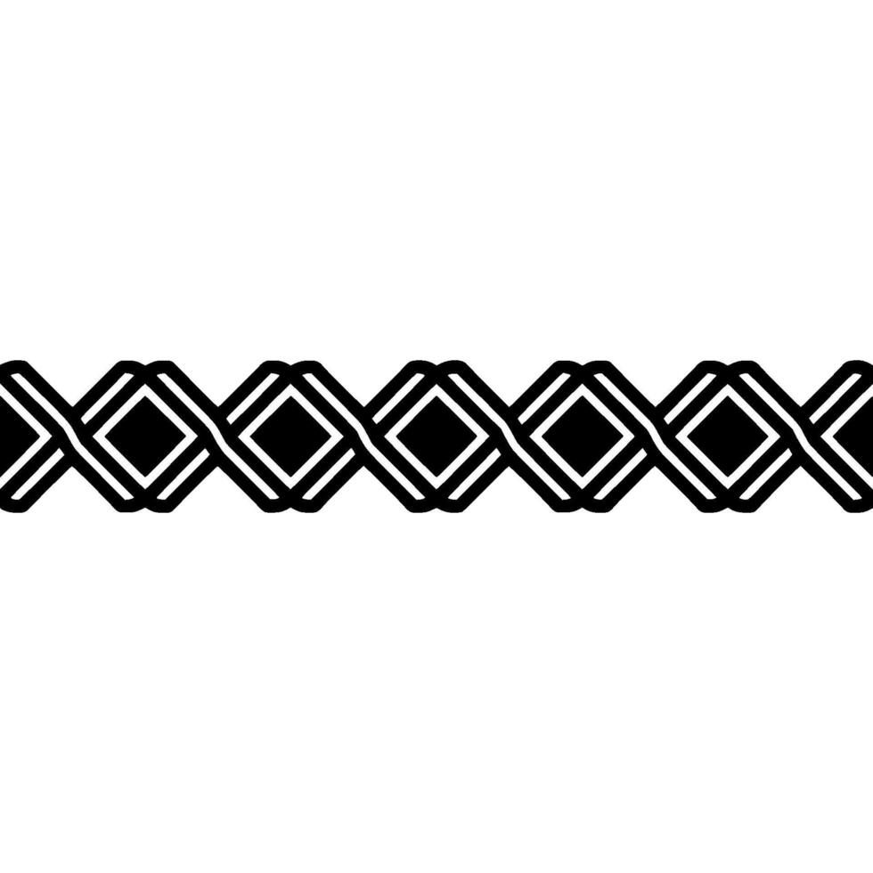 Geometric Woven Border, Minimalist vector