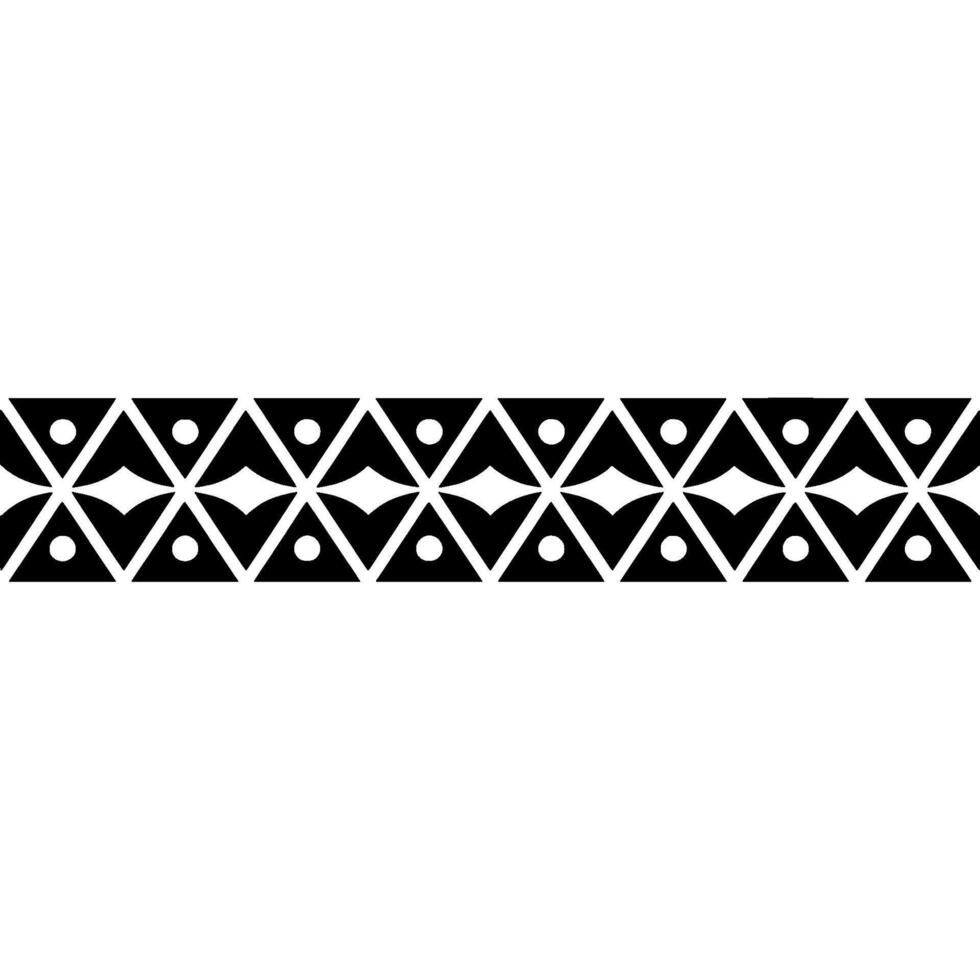 Geometric Tribal Border, Minimalist, alternate version 39 vector