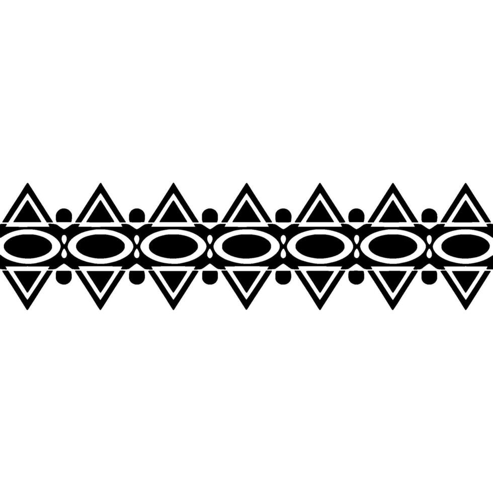 Geometric Tribal Border, Minimalist, alternate version 40 vector