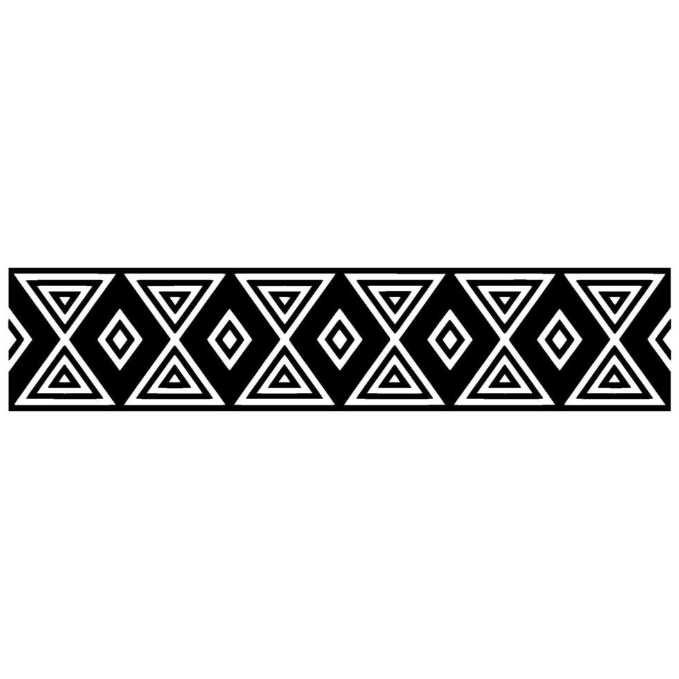 Geometric Tribal Border, Minimalist, Repeat vector