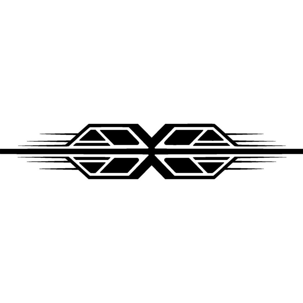 Geometric X Emblem, Modern Tribal vector