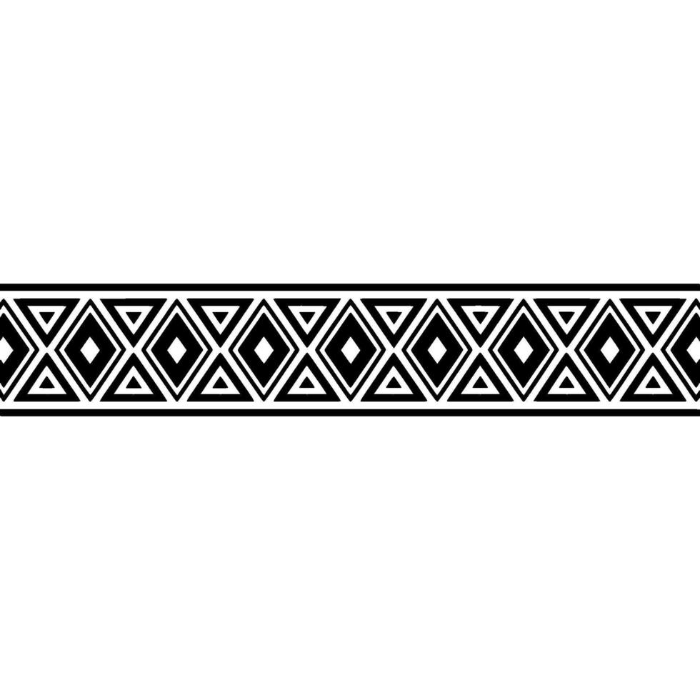 Geometric Tribal Border, Minimalist, alternate version 42 vector