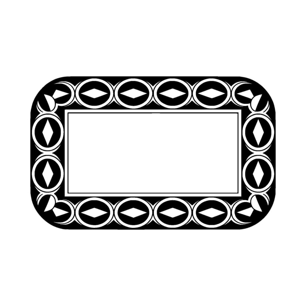 Geometric Frame, Circular Motif, Minimalist vector
