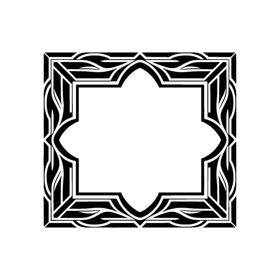 Intricate Black Frame, Stylized Celtic Ornamentation vector