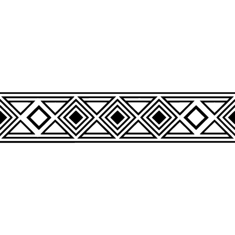 Geometric Deco Border, Minimalist Pattern, Stationery vector