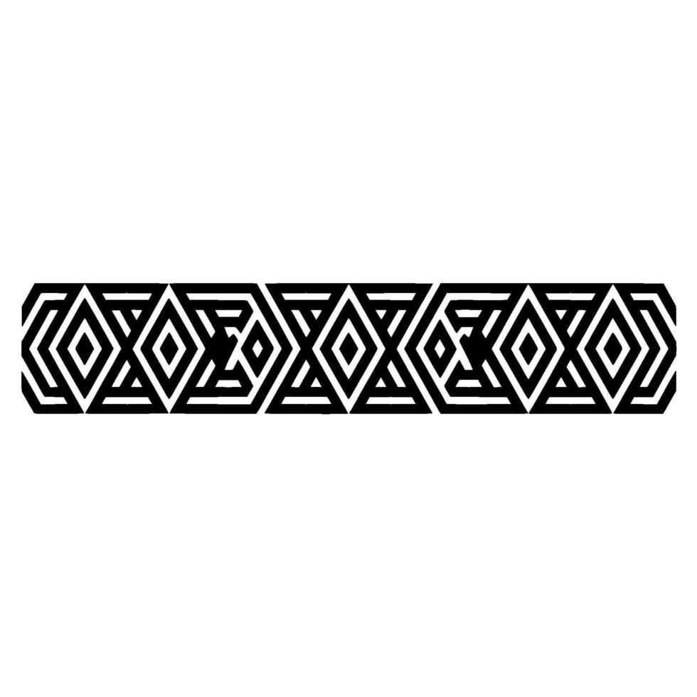 Geometric Border, Black White, Art Deco Pattern - Artdeco vector