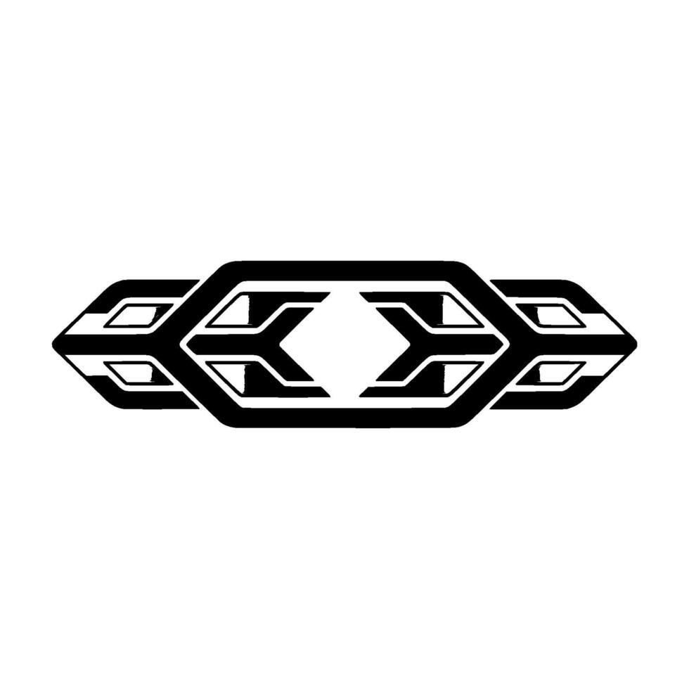 Geometric Arrowhead Emblem, Modern Tech Symbol vector