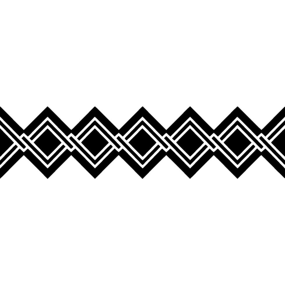 Geometric Zigzag Border, Art Deco Style, Pattern vector