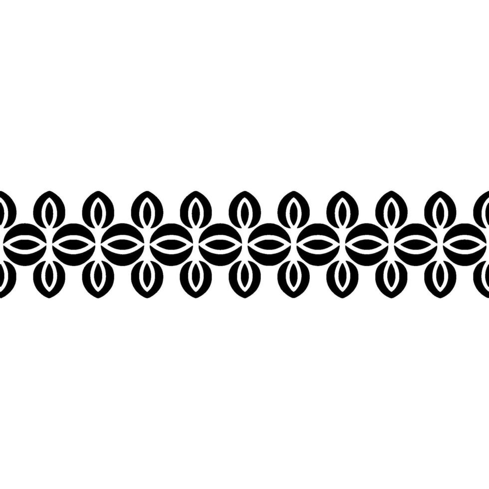 Geometric Floral Border, Vintage Style, Minimalist - Minimalism vector