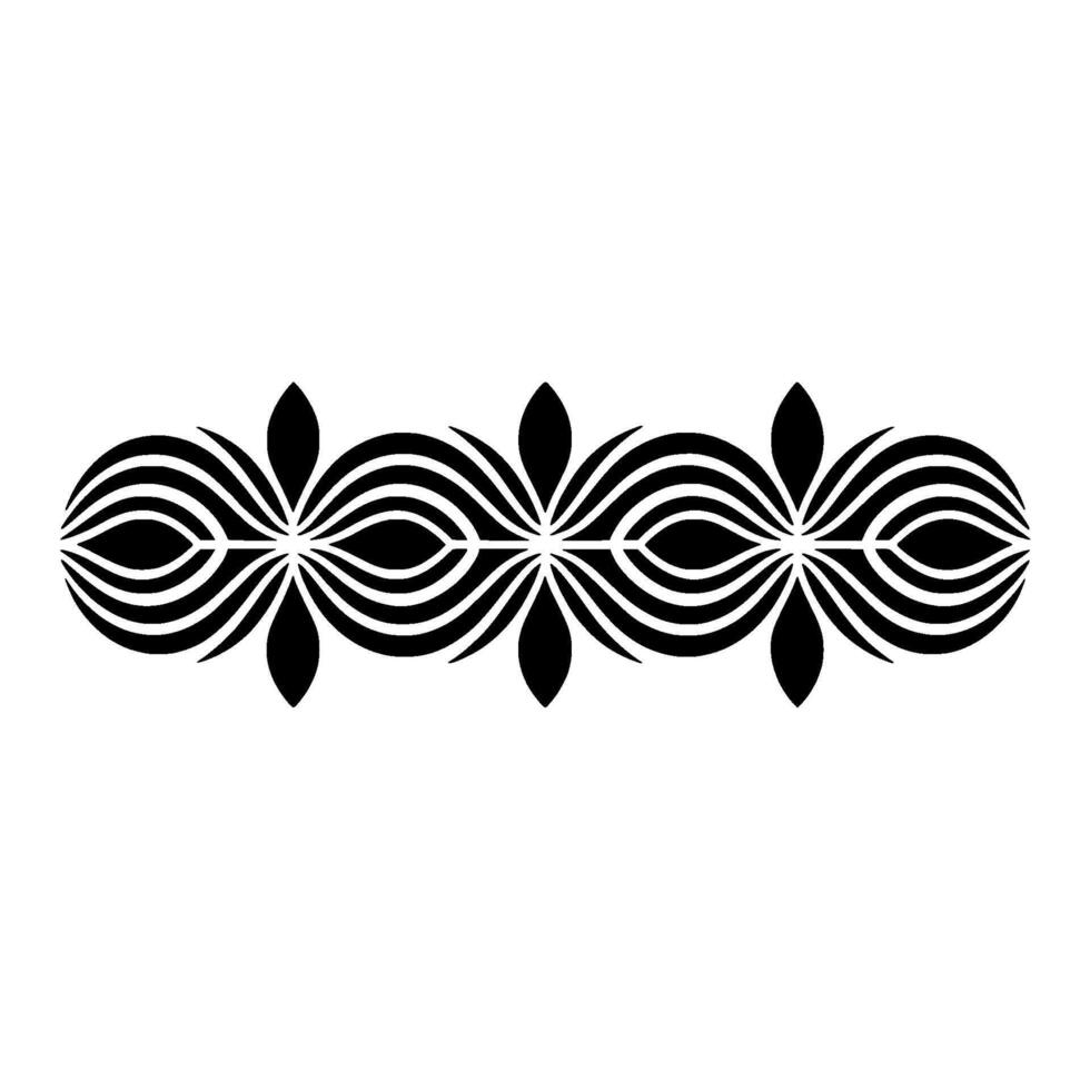 Abstract Wave Border, Geometric , Minimalist Motif vector
