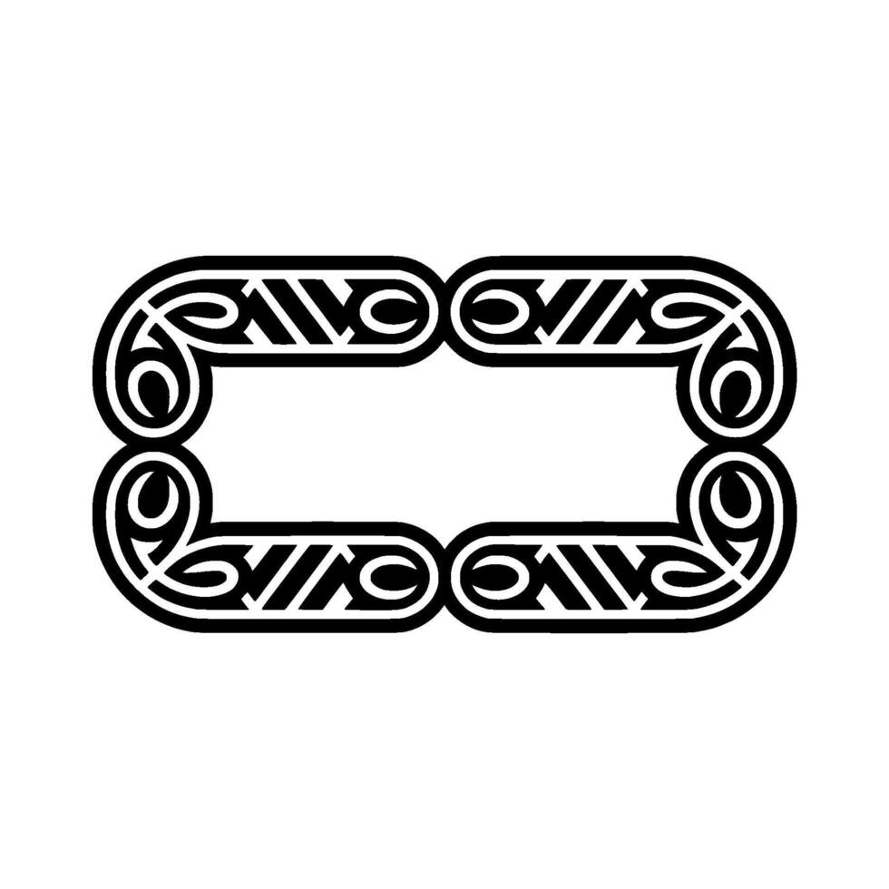 Geometric Celtic Frame, Minimalist , Vintage Aesthetic vector