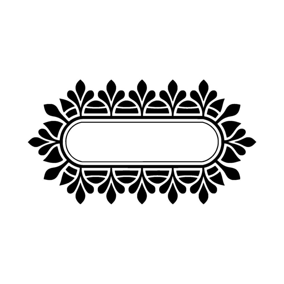 Elegant Botanical Frame, Vintage Element, Outline vector