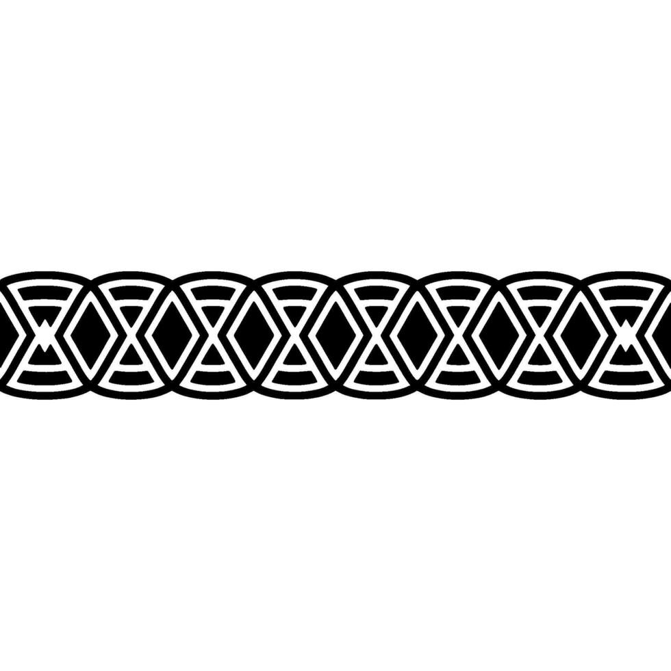 Geometric Celtic Border, Minimalist - Symmetrical vector