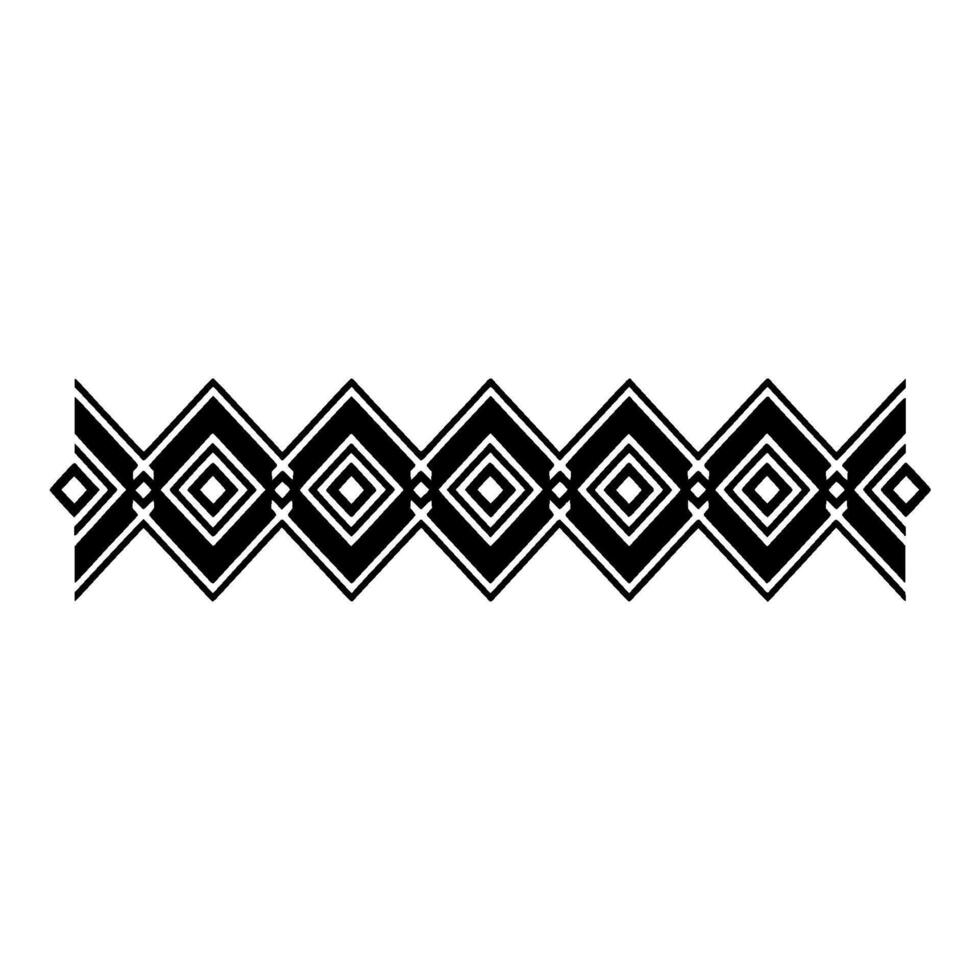 Geometric Tribal Border, Minimalist, alternate version 44 vector