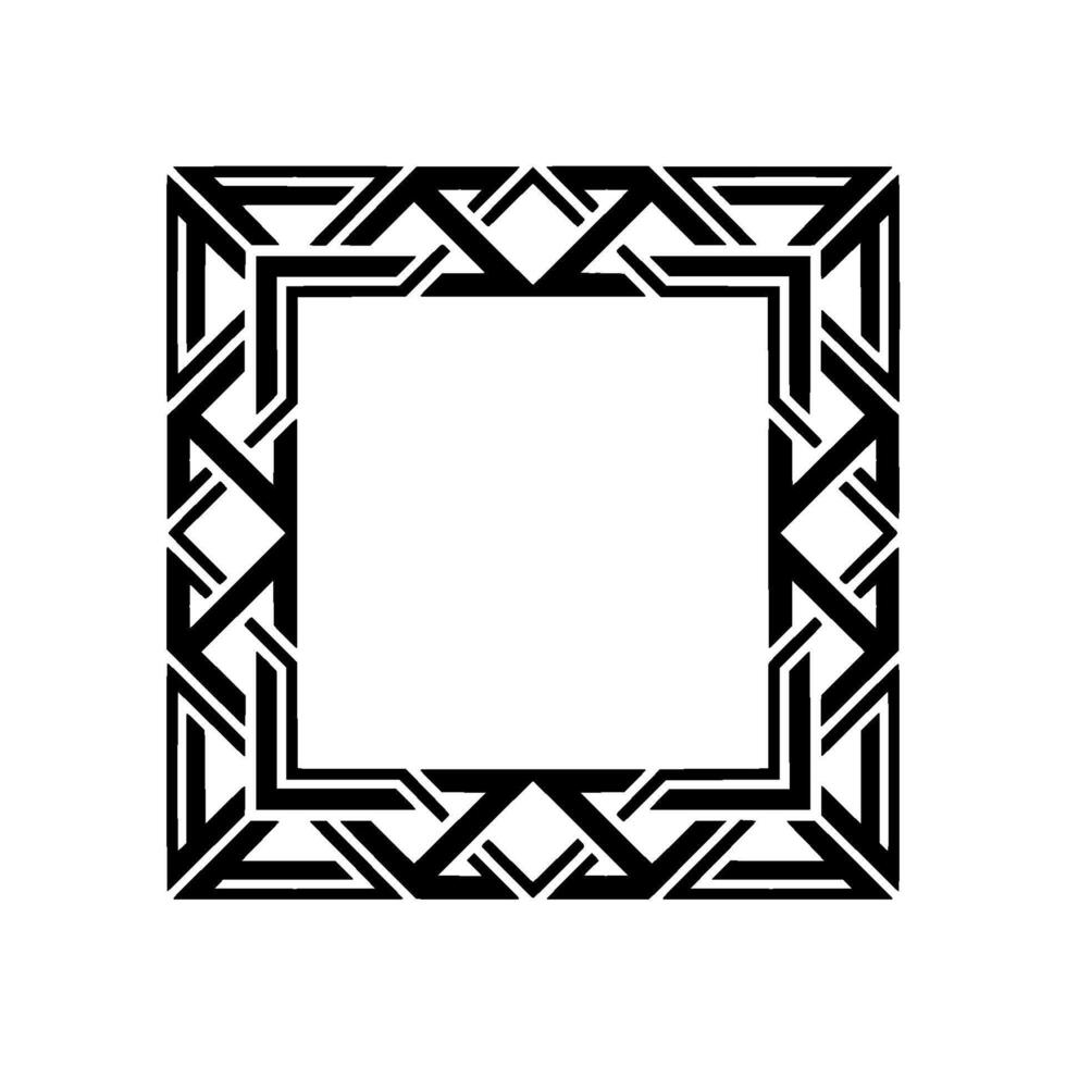 Geometric Deco Frame, Minimalist , Elegant Border, Intricate vector