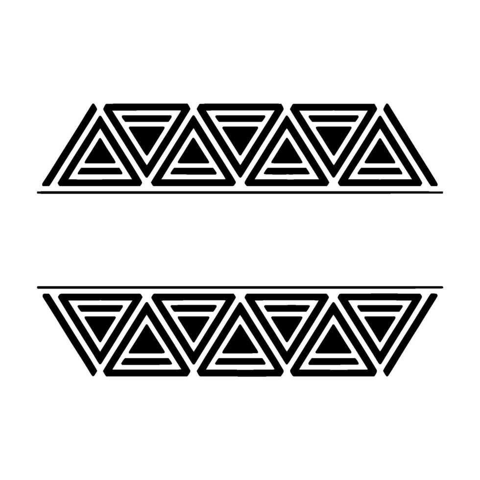 Geometric Deco Border, Repeating Triangle Pattern vector