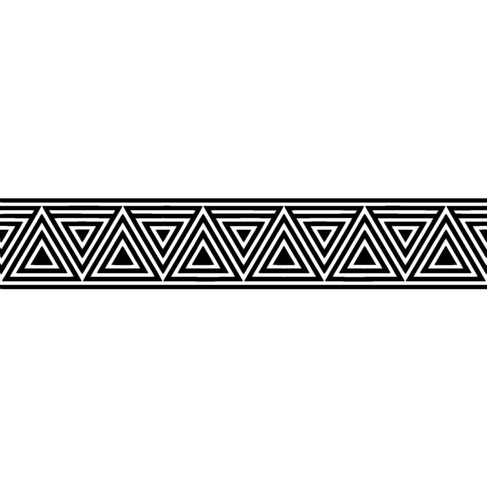 Geometric Deco Border Repeating Triangle Pattern vector