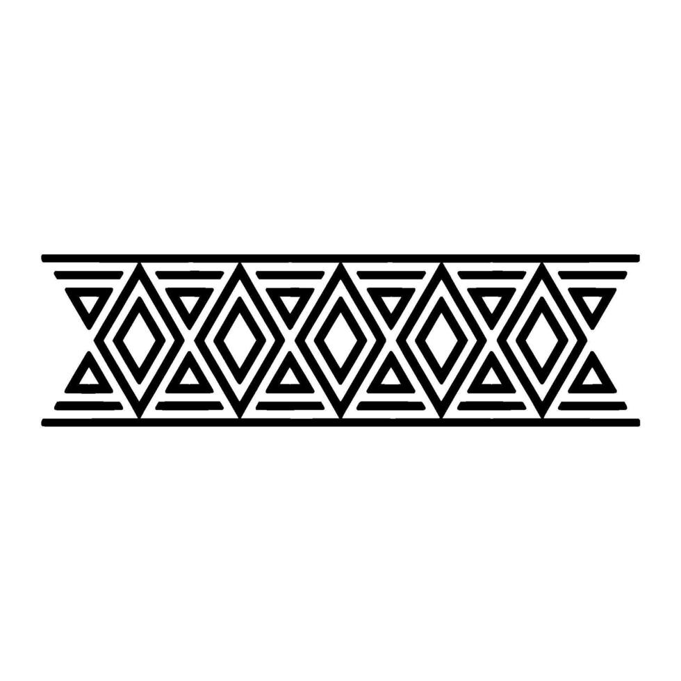 Geometric Deco Border Minimalist Pattern, Triangles vector