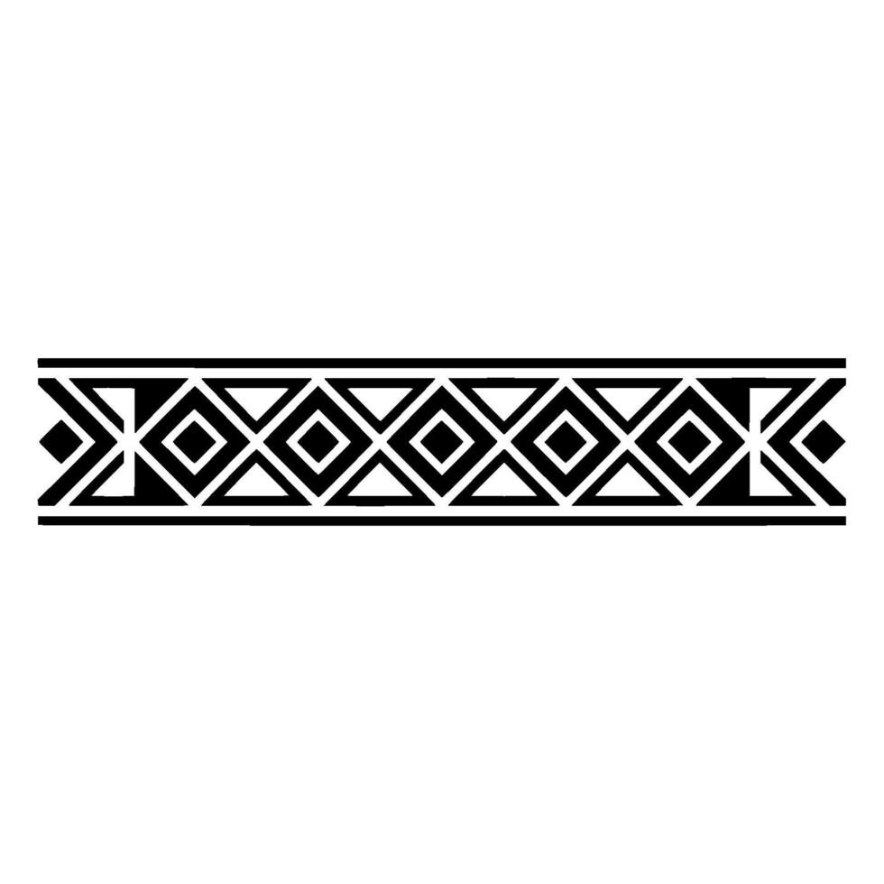 Geometric Tribal Border, Minimalist, alternate version 45 vector