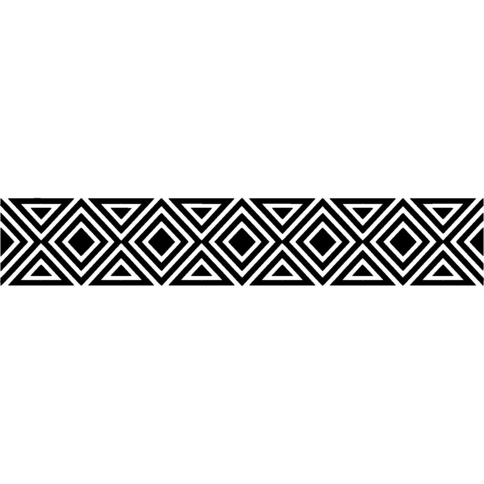 Geometric Deco Border, Black White Pattern - Art deco vector