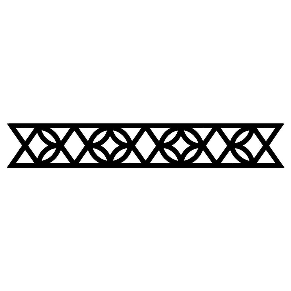 Geometric Celtic Border, Minimalist, Linear vector