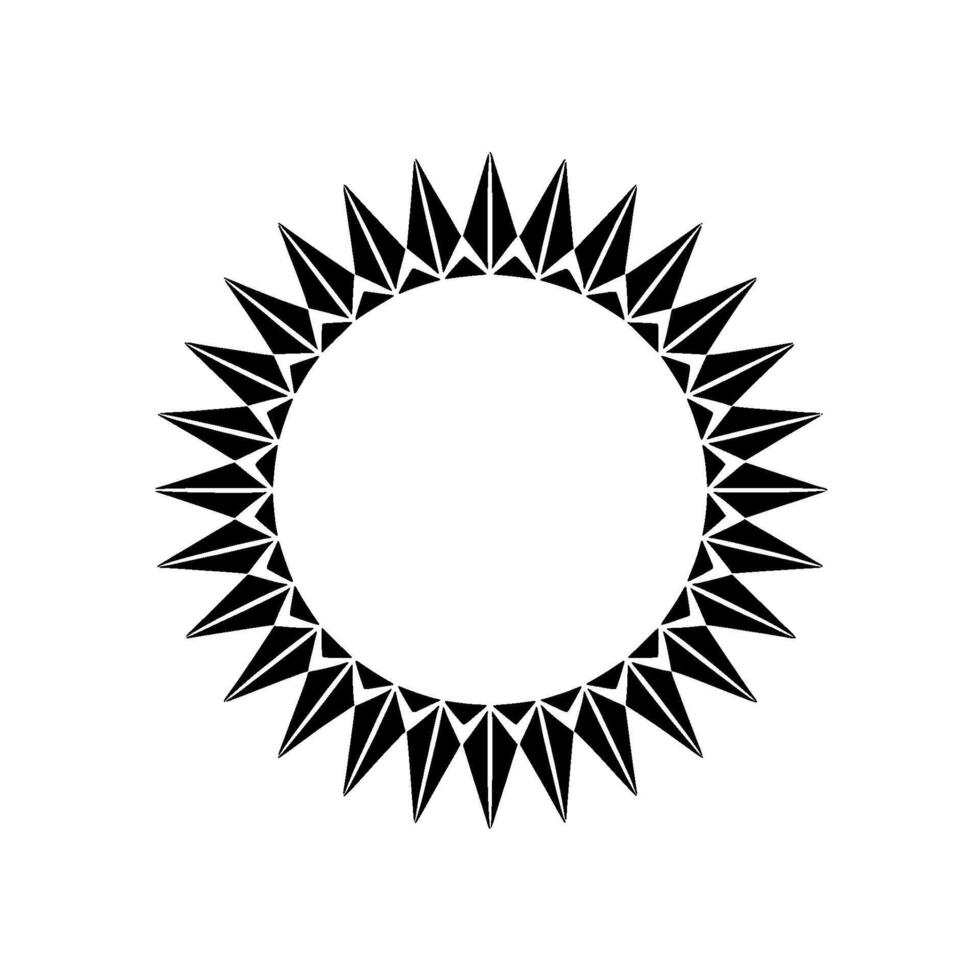 Geometric Starburst, Minimalist , Circular Emblem vector