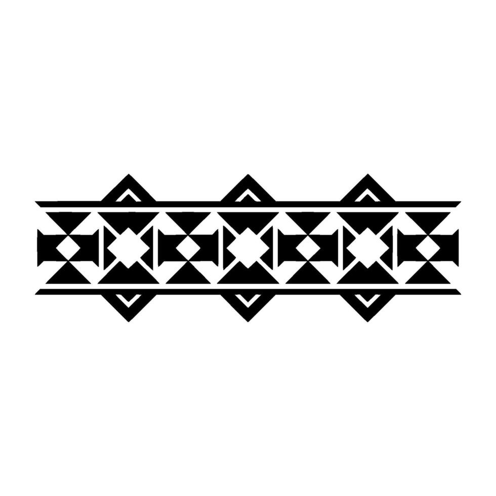 Geometric Tribal Border, Minimalist - Flat vector