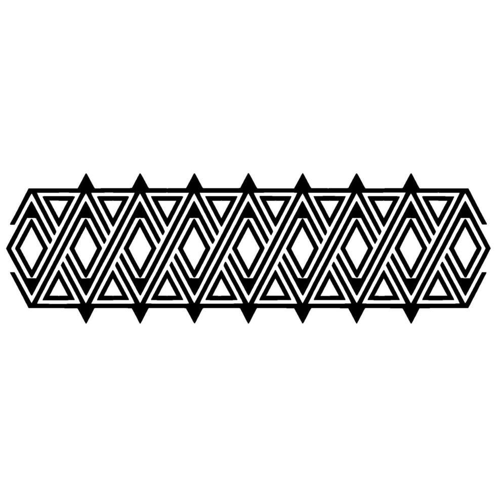 Geometric Deco Border, Minimalist Pattern, alternate version 6 vector