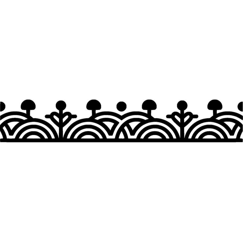 Stylized Wave Border, Elegant Decorative Element vector