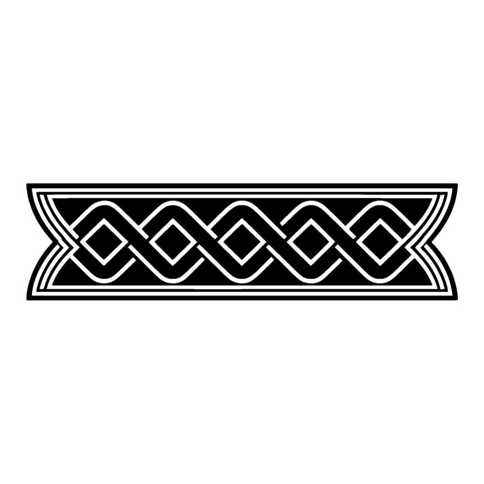 Intricate Celtic Knot Border, Vintage Style, Knotwork vector