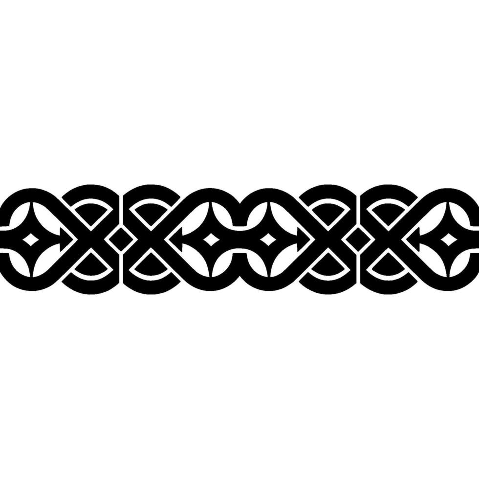 Intricate Celtic Border, Vintage Ornamentation, Geometric vector