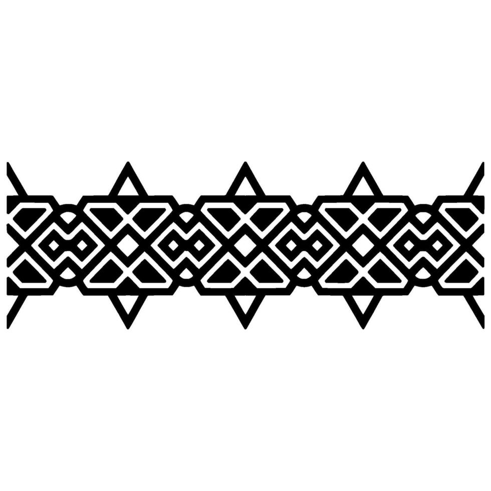 Geometric Border, Intricate Pattern, Minimalist , Black and White Texture vector