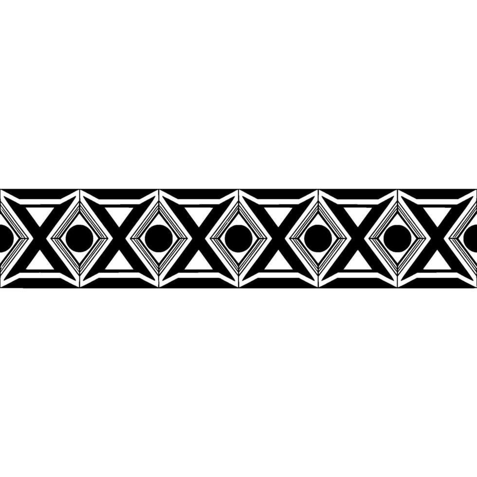 Geometric Black White Border, Art Deco Pattern vector