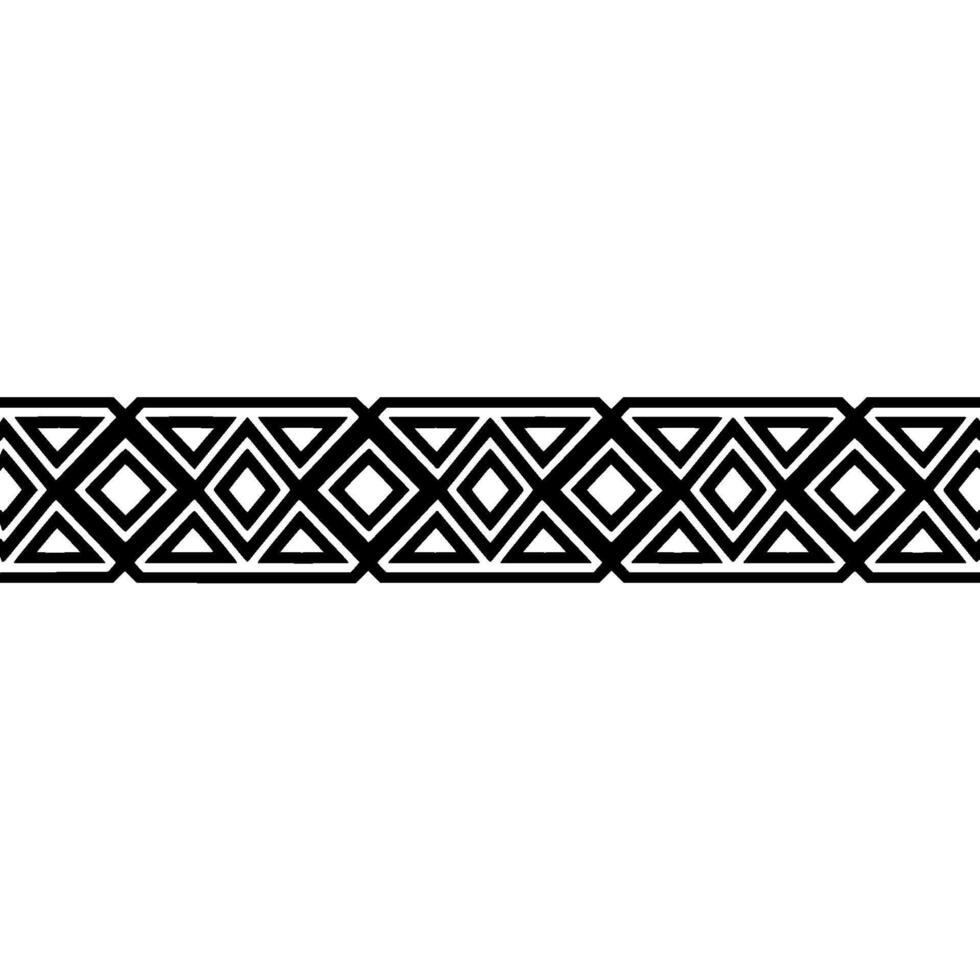 Geometric Border, Art Deco Pattern, Minimalist - Blackandwhite vector