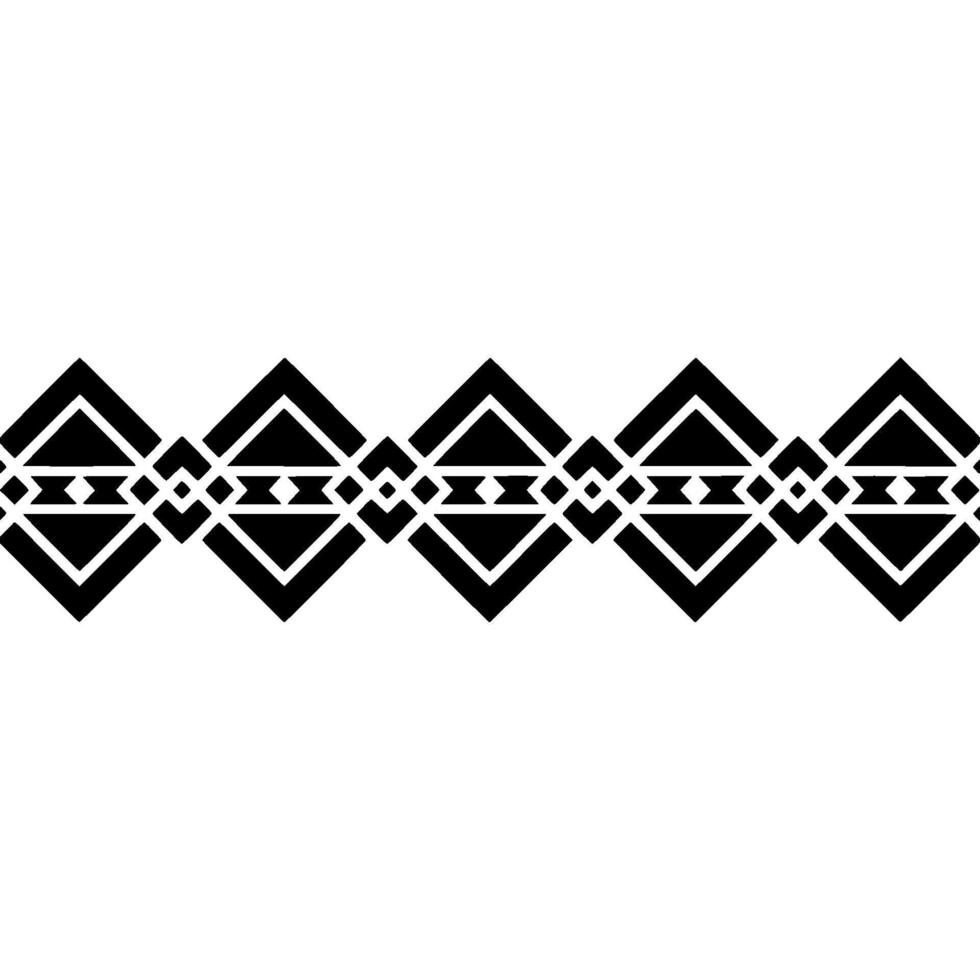 Geometric Border, Tribal Pattern, Minimalist - Diamond vector