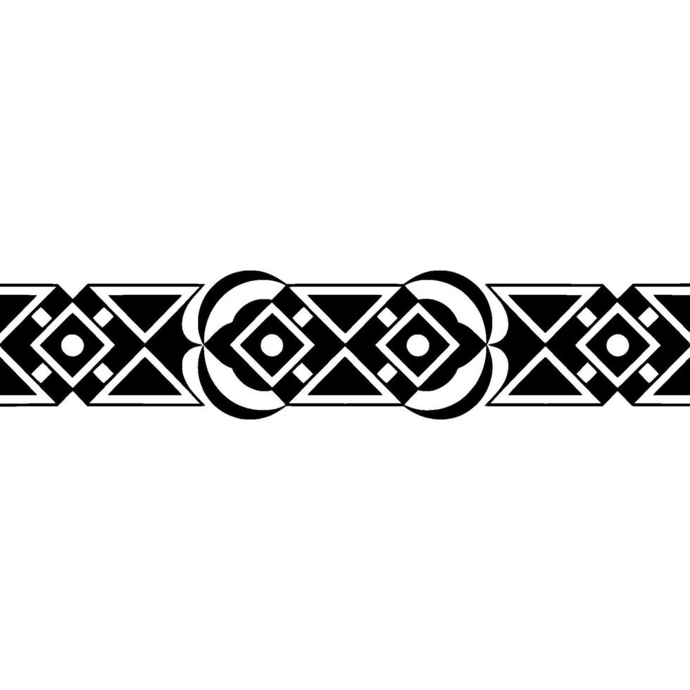 Geometric Border, Stylized Deco Pattern, Minimalist, Symmetrical vector