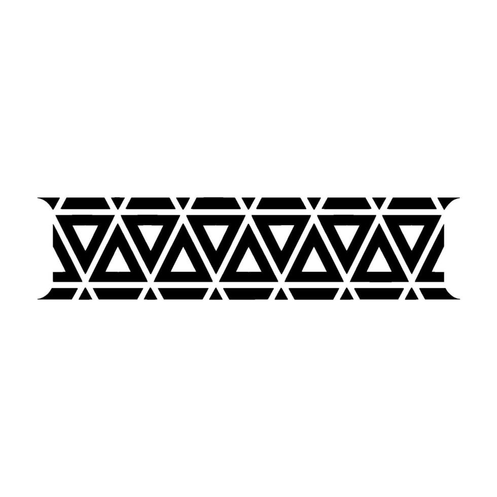 Geometric Tribal Border, Minimalist - Template vector