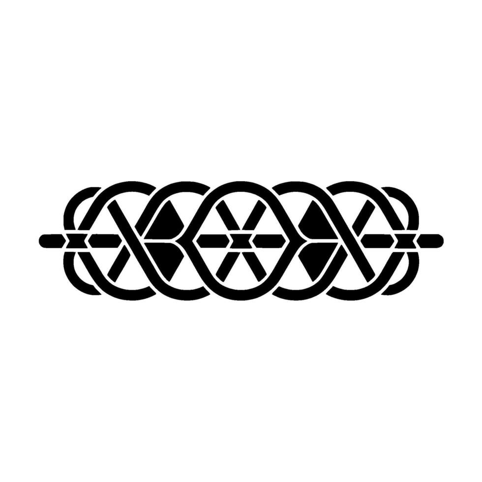 Intricate Celtic Knot Border, Minimalist - Geometric vector