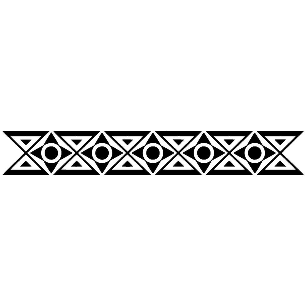 Geometric Tribal Border, Minimalist, Circles vector