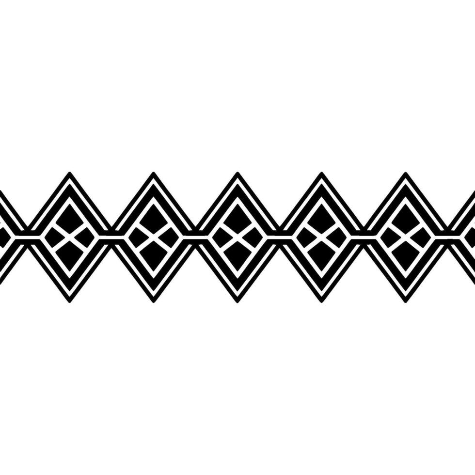 Geometric Border, Art Deco Pattern, Minimalist - Monochrome vector