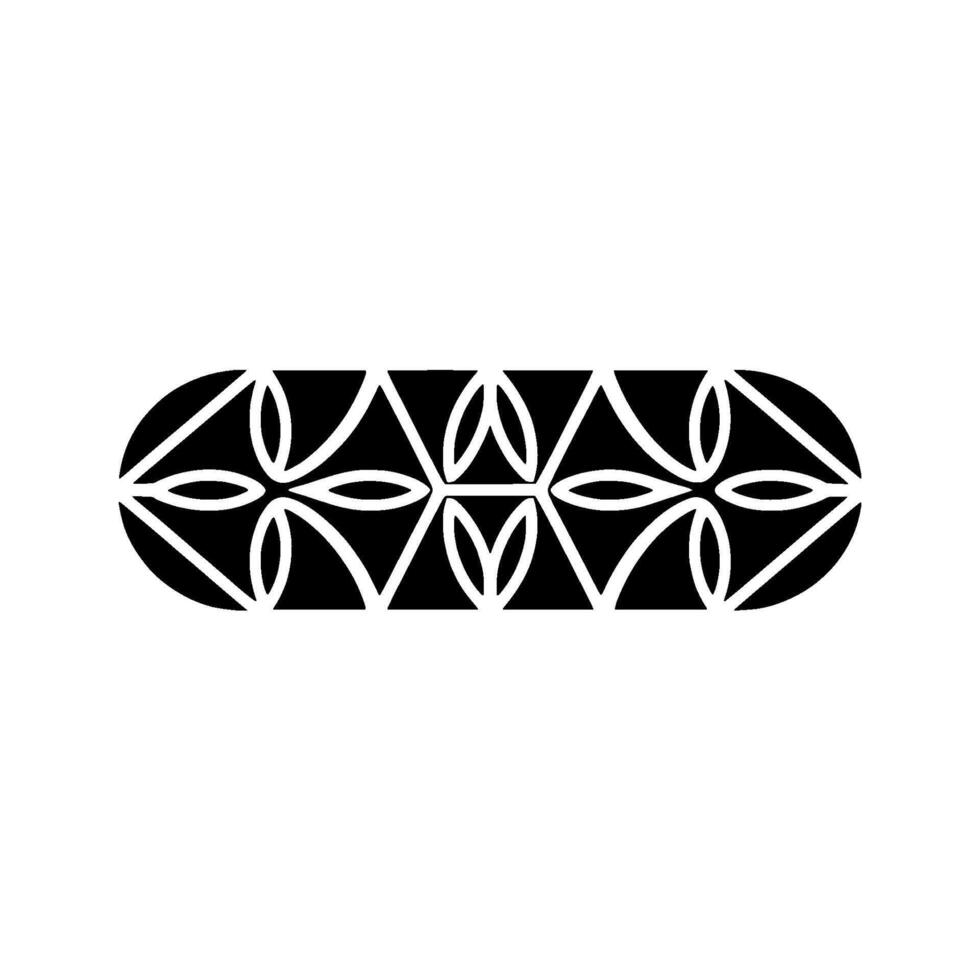 Geometric Floral Emblem, Minimalist , Subtle Texture vector